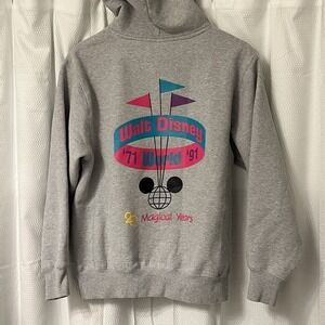 Walt Disney World 20 Magical Years Gray Sweatshirt Hoodie S Mickey Mouse NWOT 91